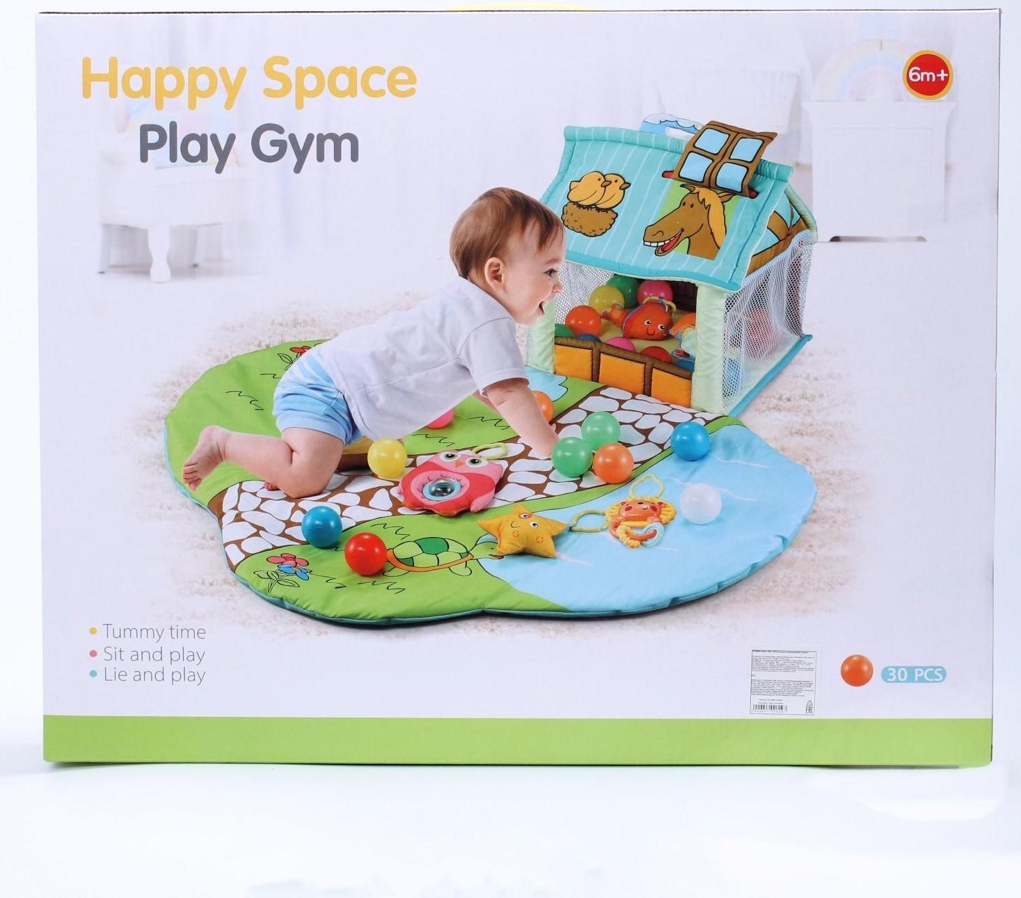 Развивающий коврик «Домик для игрушек», с дугами + шары, р - р 95х90х0,5 см.