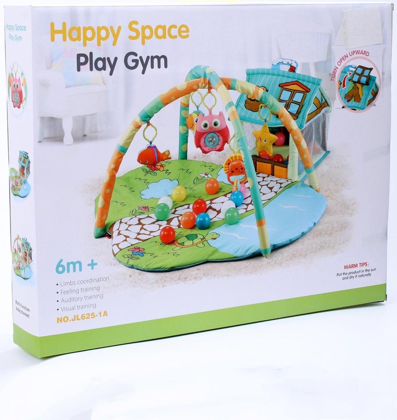 Развивающий коврик «Домик для игрушек», с дугами + шары, р - р 95х90х0,5 см.