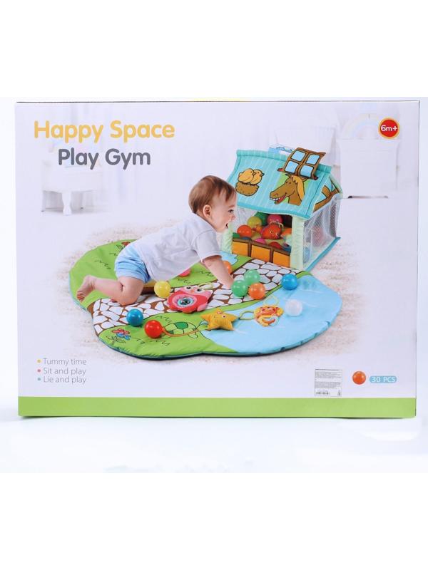 Развивающий коврик «Домик для игрушек», с дугами + шары, р - р 95х90х0,5 см.