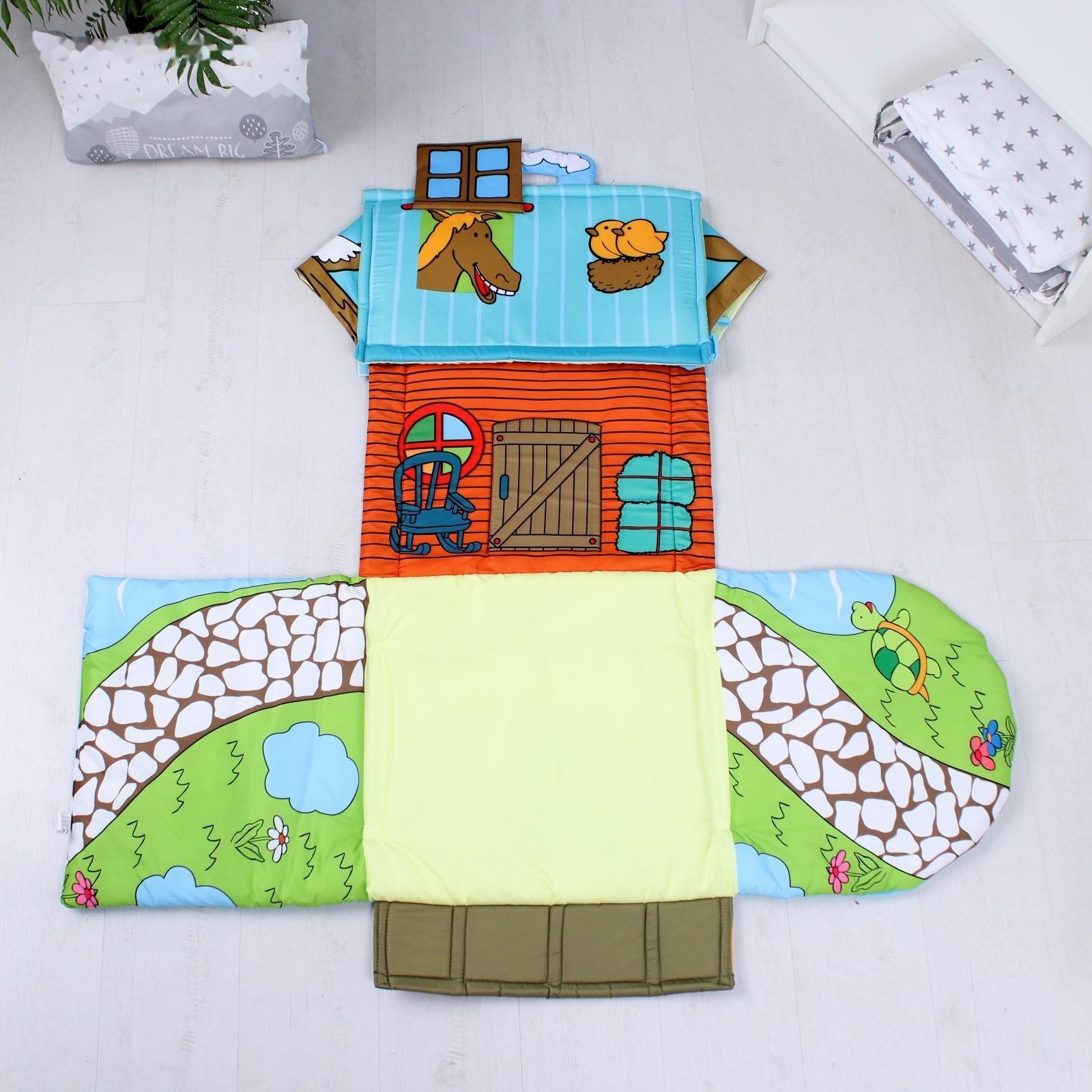 Развивающий коврик «Тропинка к дому», с дугами и погремушками, р-р 100х52х0,5 см.