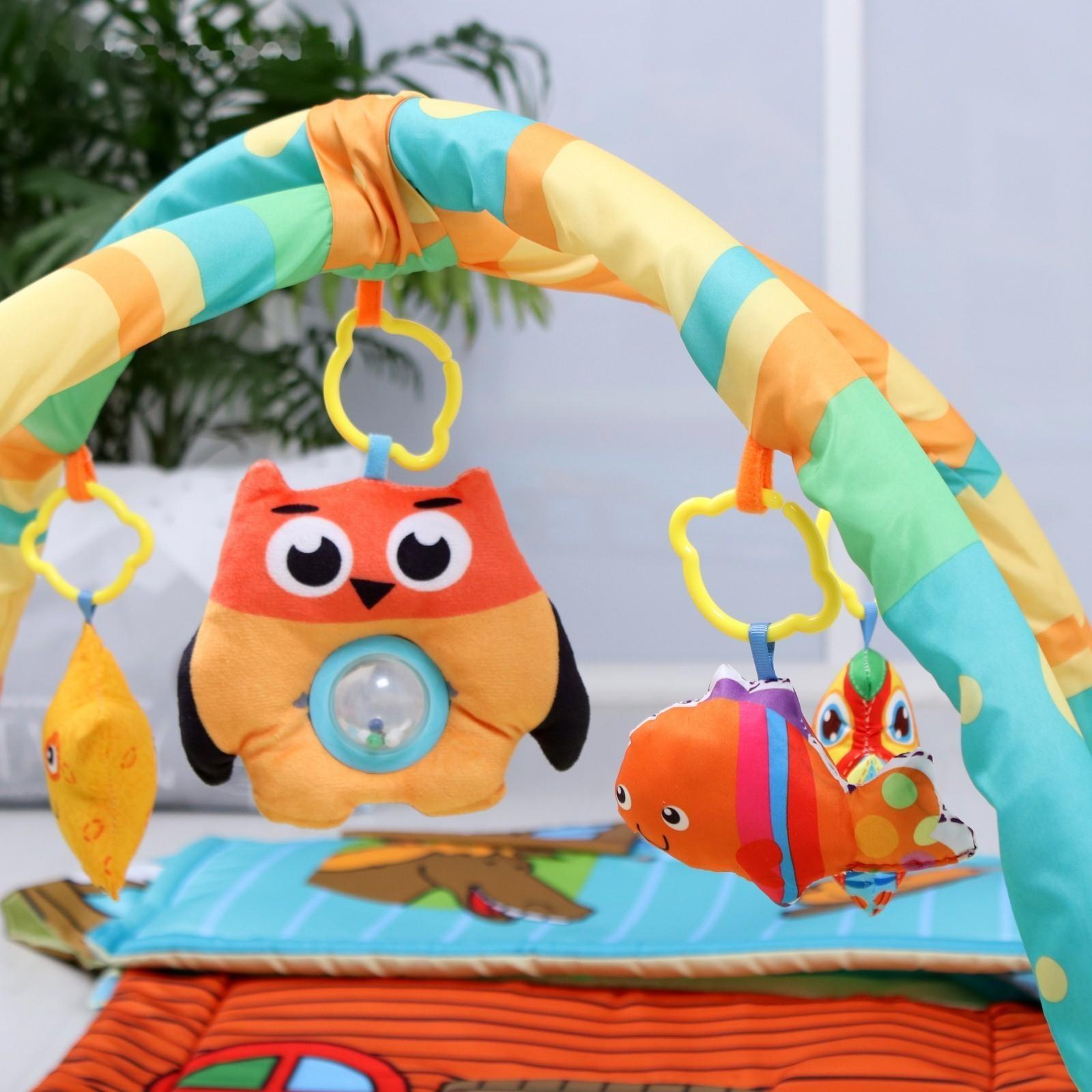 Развивающий коврик «Тропинка к дому», с дугами и погремушками, р-р 100х52х0,5 см.