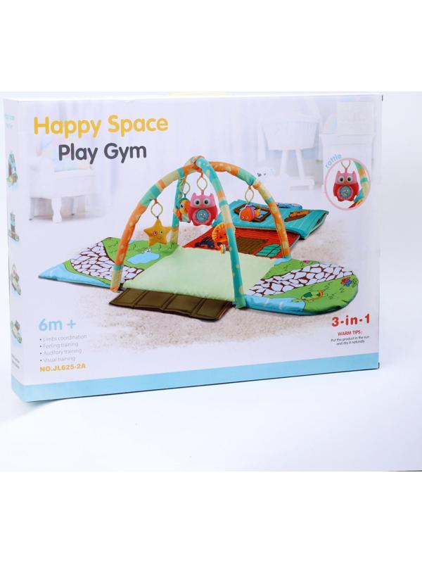 Развивающий коврик «Тропинка к дому», с дугами и погремушками, р-р 100х52х0,5 см.