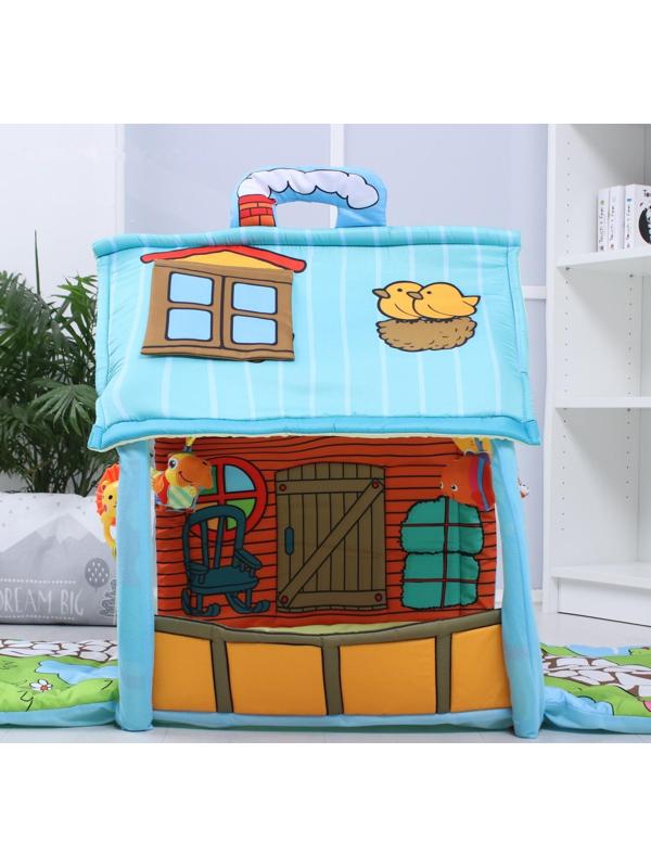 Развивающий коврик «Тропинка к дому», с дугами и погремушками, р-р 100х52х0,5 см.