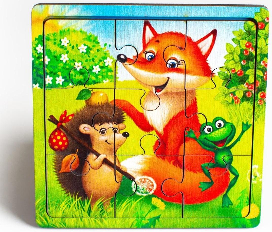 Пазл «Лесные зверята», 9 деталей