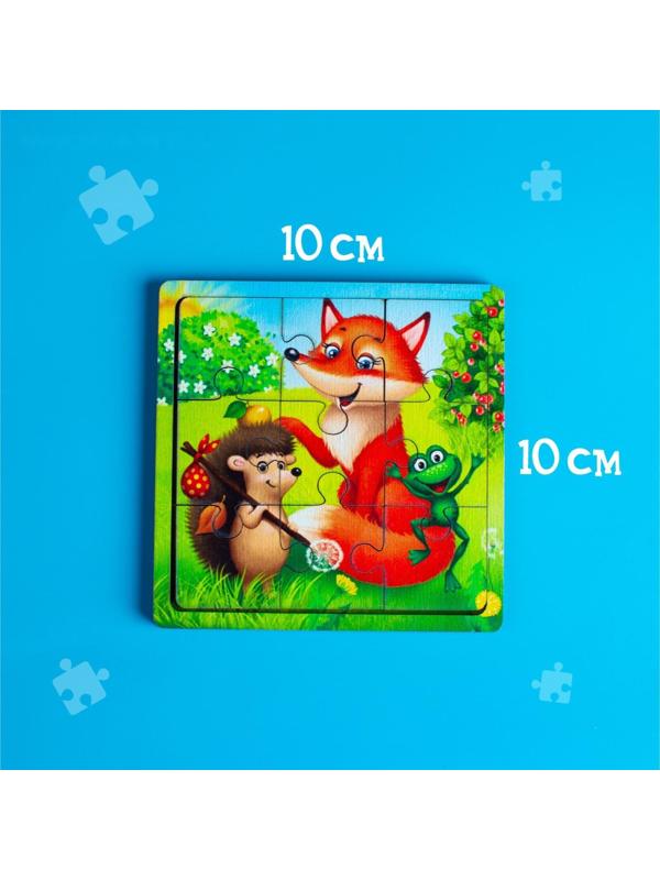 Пазл «Лесные зверята», 9 деталей