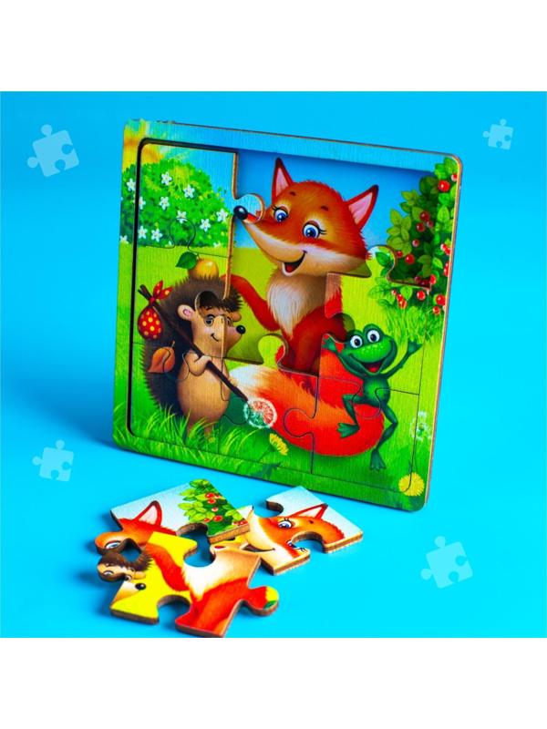 Пазл «Лесные зверята», 9 деталей