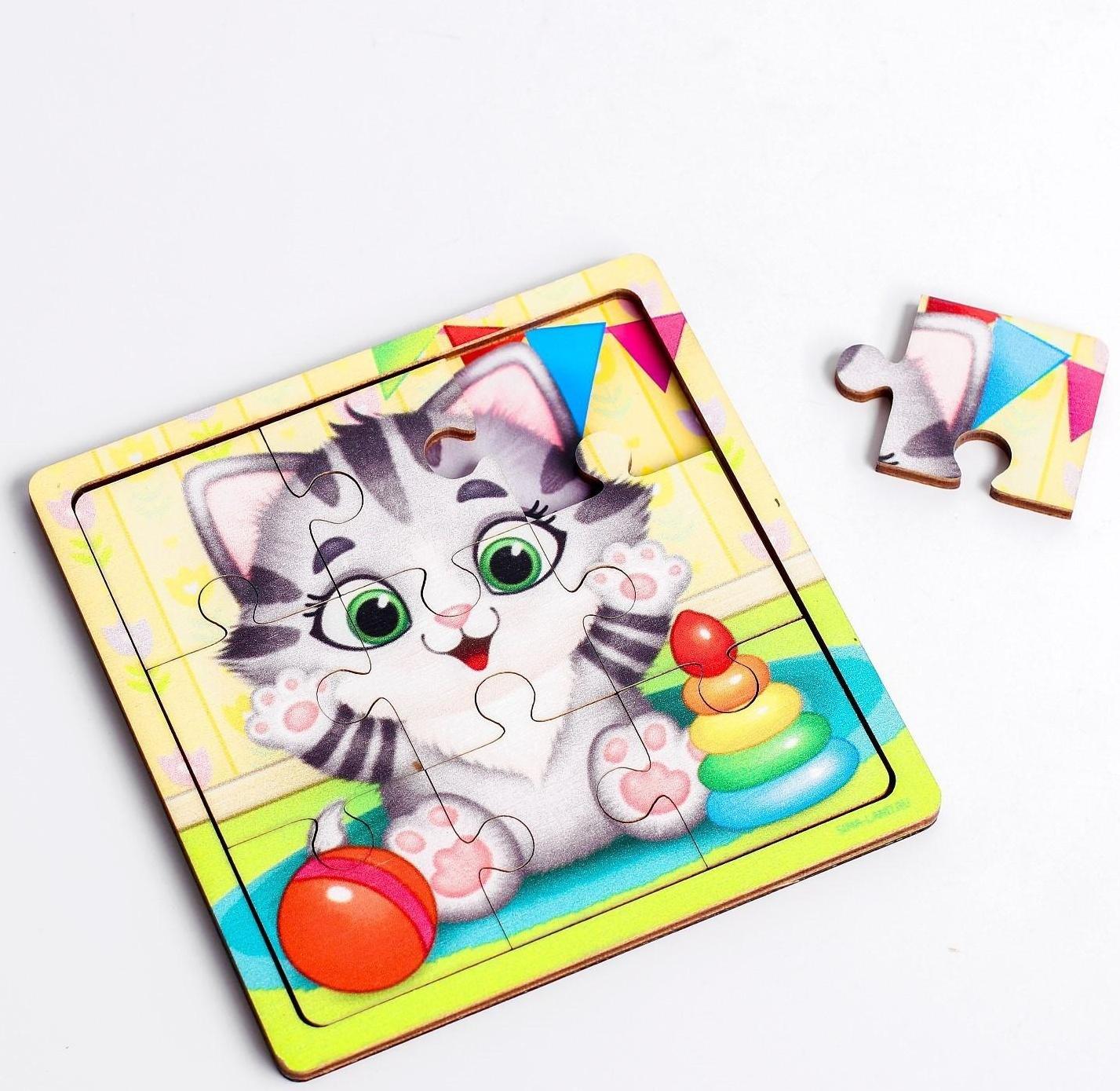 Пазл «Котёнок», 9 деталей