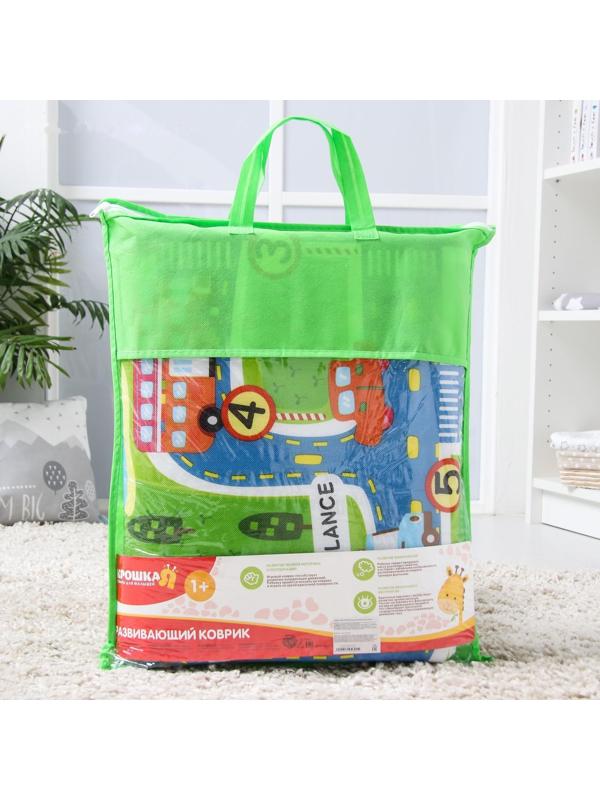 Коврик детский на фольгированной основе «Транспорт и дороги», размер 180х100 см