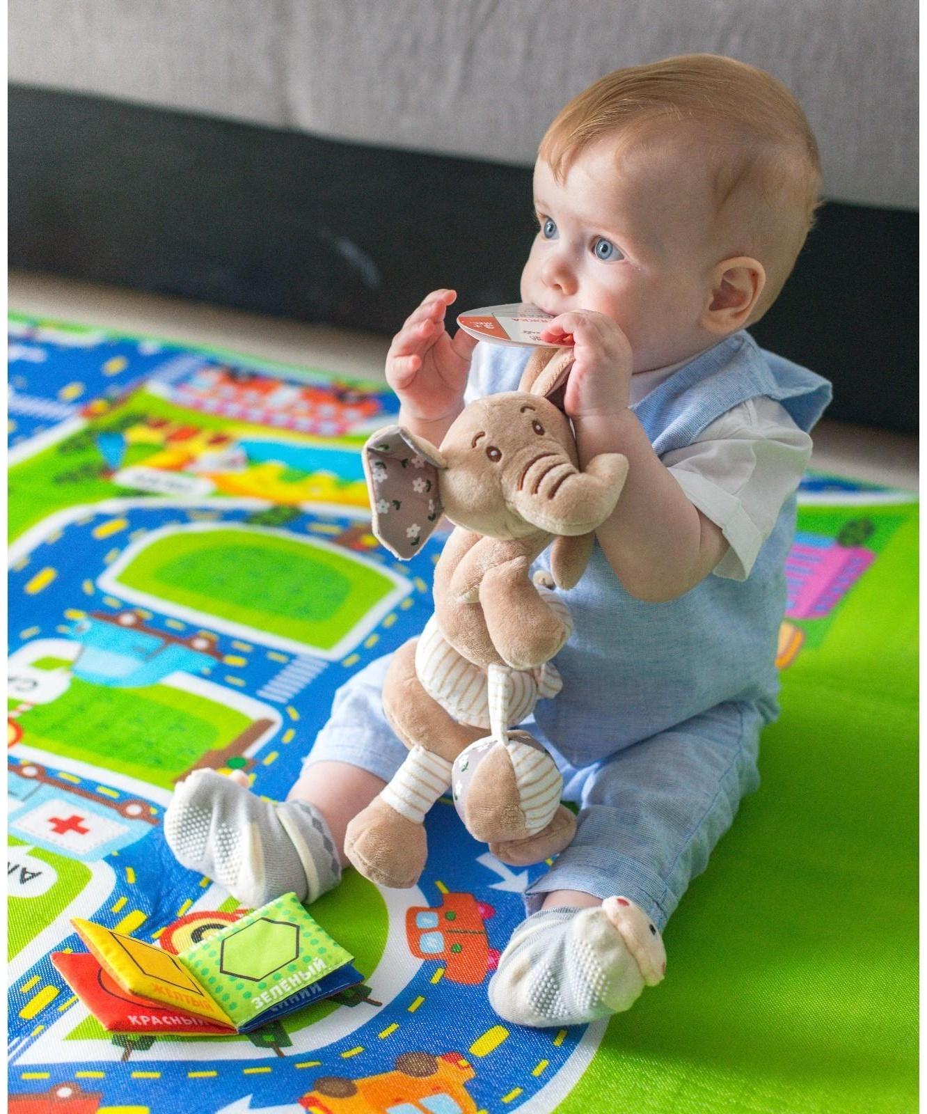 Коврик детский на фольгированной основе «Веселые дороги», размер 180х150 см