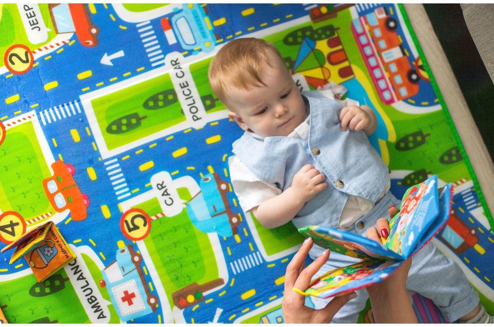 Коврик детский на фольгированной основе «Веселые дороги», размер 180х150 см