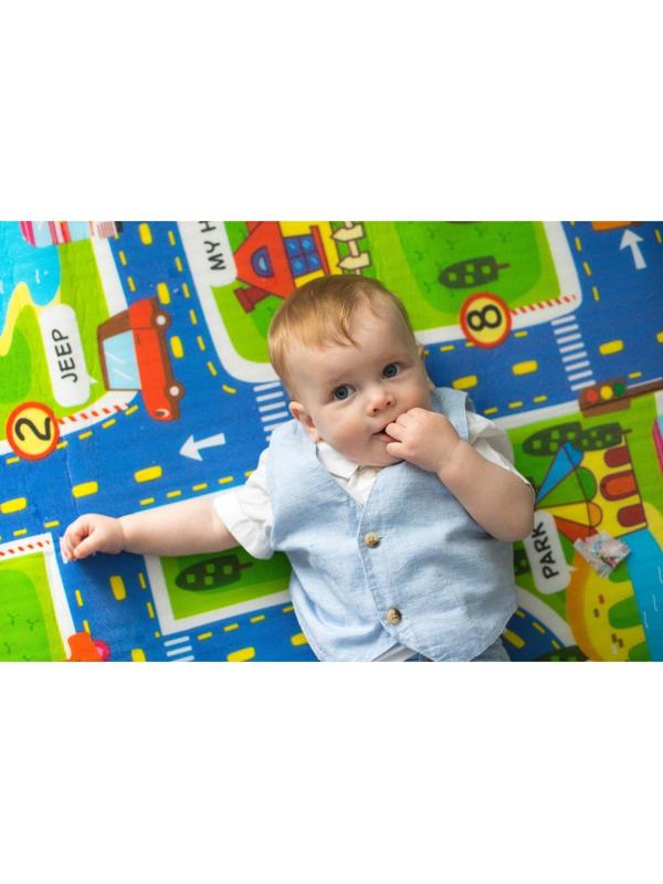 Коврик детский на фольгированной основе «Веселые дороги», размер 180х150 см