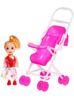 Кукла-модель «Даша» с коляской и куклой малышкой, МИКС