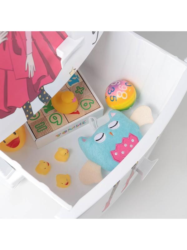 Комод детский 4-х секционный «Красотка», цвет белый