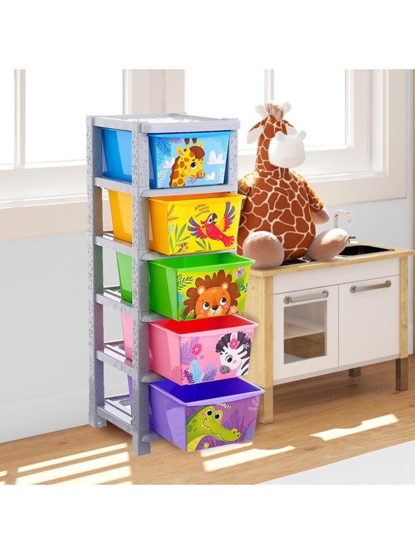 Комод детский «Веселый зоопарк», 5 секций