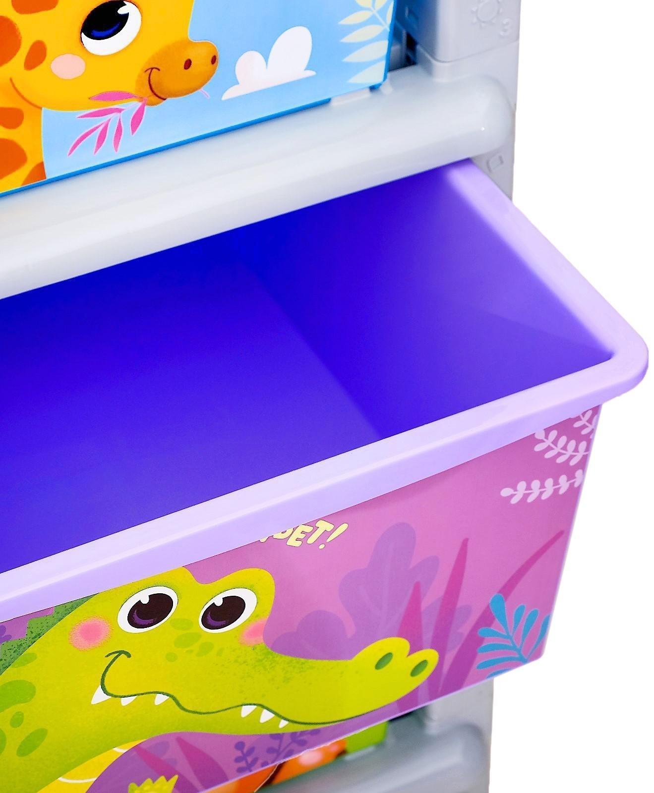 Комод детский «Весёлый зоопарк», 4 секции