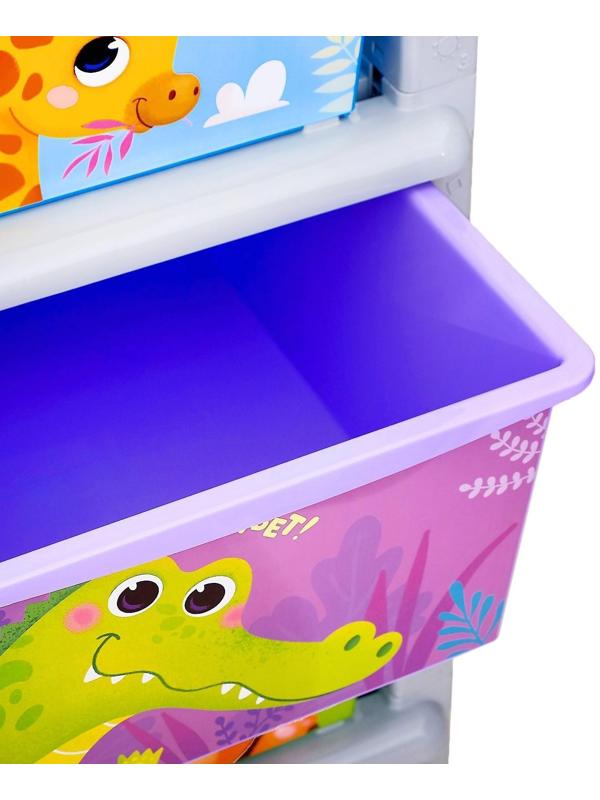 Комод детский «Весёлый зоопарк», 4 секции