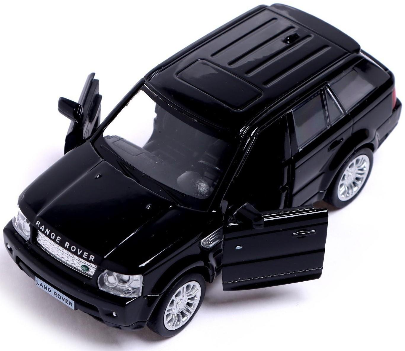 Машина металлическая LAND ROVER RANGE ROVER SPORT,1:32, открываются двери, инерция, цвет чёрный