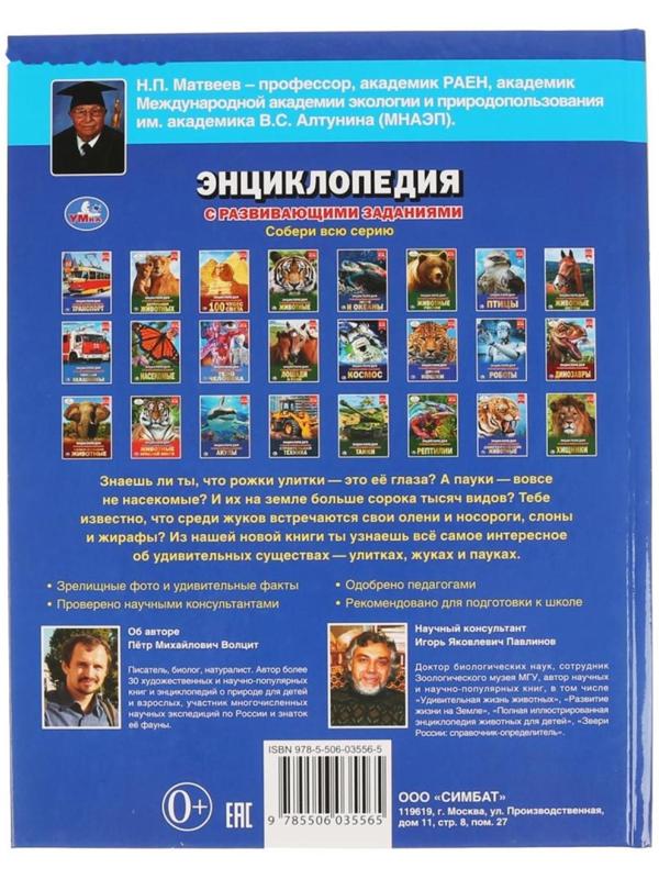 Энциклопедия А4 «Пауки, жуки, улитки»