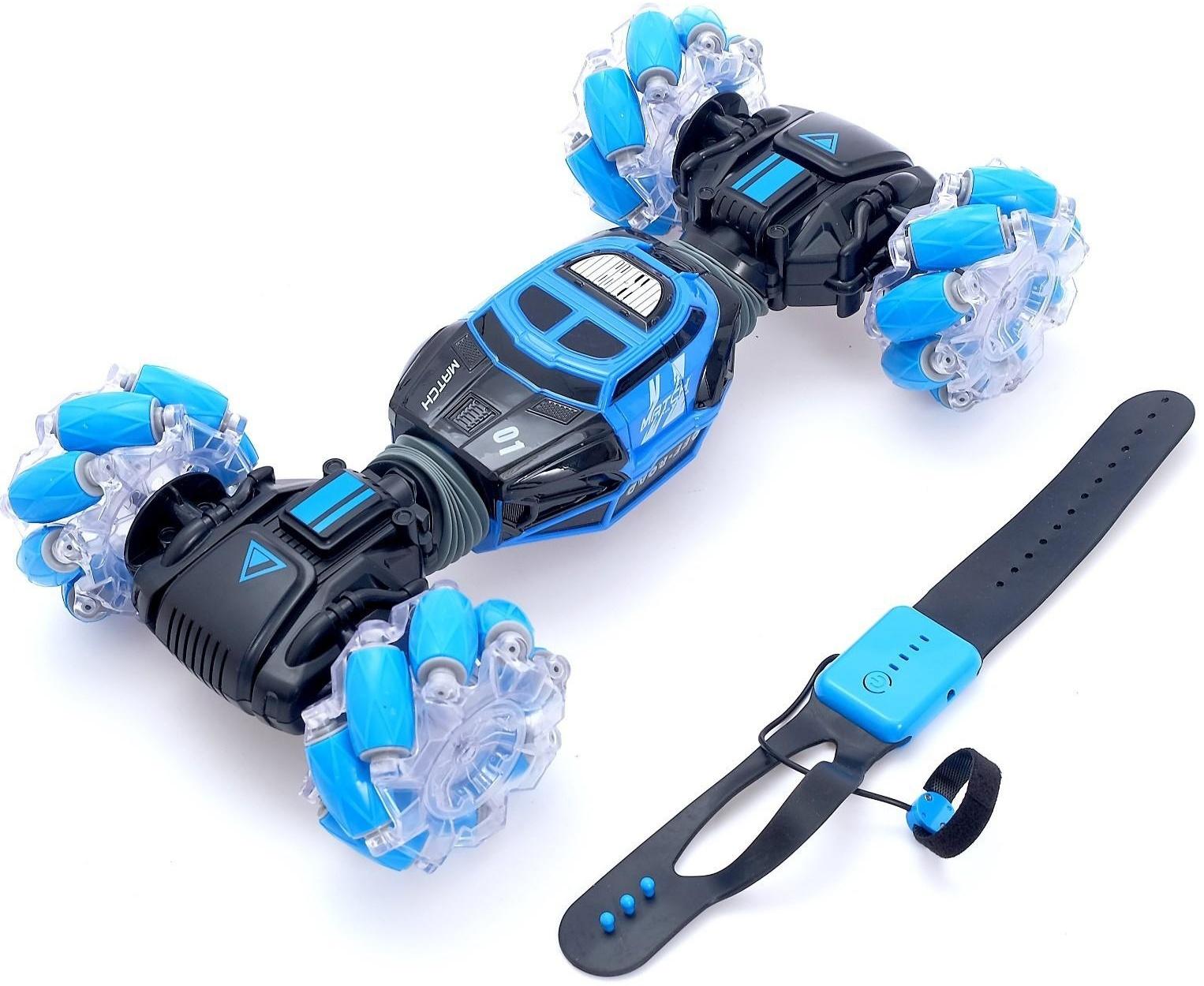 Машинка-перевёртыш HYPER SKIDDING с управлением жестами, свет, масштаб 1:16, цвет синий