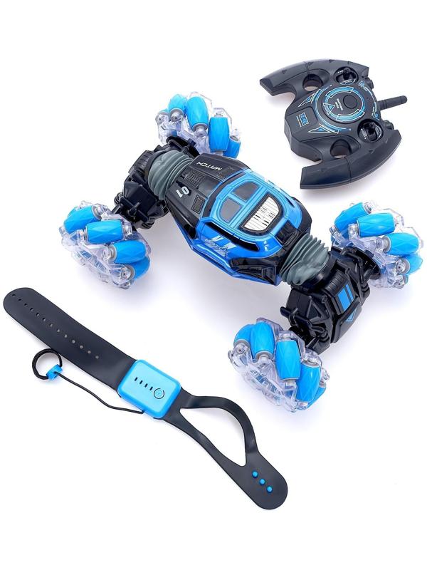 Машинка-перевёртыш HYPER SKIDDING с управлением жестами, свет, масштаб 1:16, цвет синий