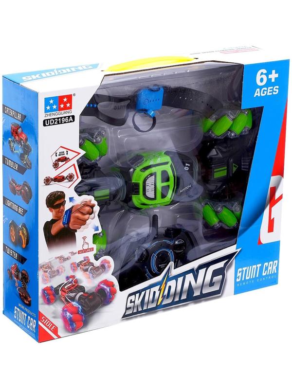 Машинка-перевёртыш HYPER SKIDDING с управлением жестами, свет, масштаб 1:16, цвет зелёный