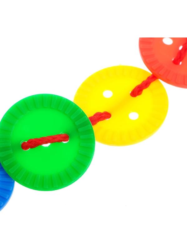 Шнуровка «Развивающие пуговки», 40 шт., шнурки, по методике Монтессори