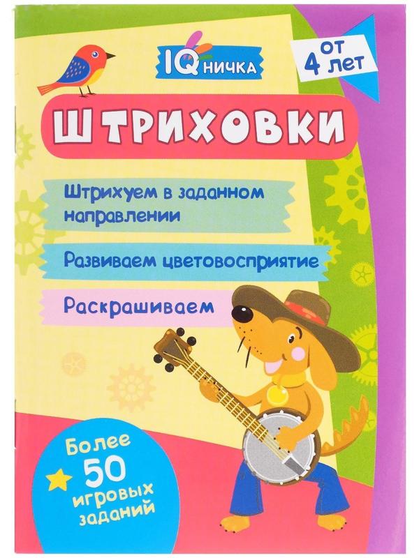 Блокнот с заданиями «IQничка. Штриховки. Более 50 игровых заданий», от 4 лет