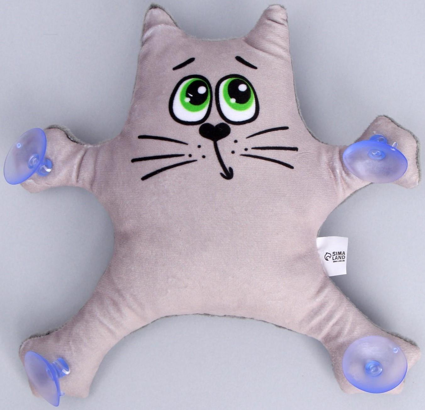 Автоигрушка на присосках «Котик», цвета МИКС, 23 см х 4 см х 22 см