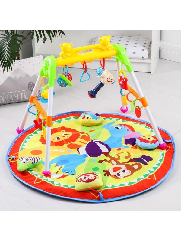 Игровой развивающий центр «Африка», с ковриком и погремушками 7 штук