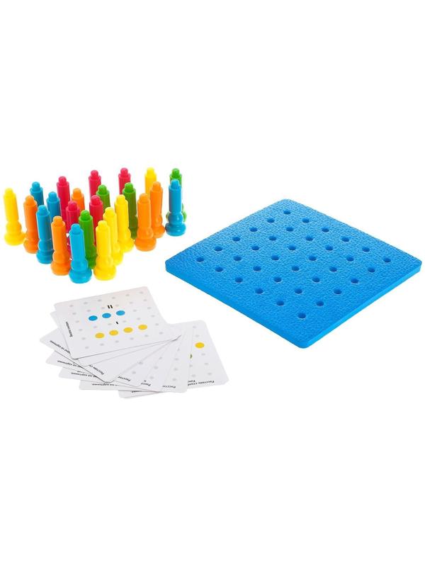 Развивающий набор «Цветные столбики», основа, карточки