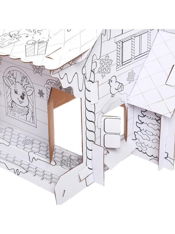 Домик раскраска «В гостях у Дедушки Мороза»