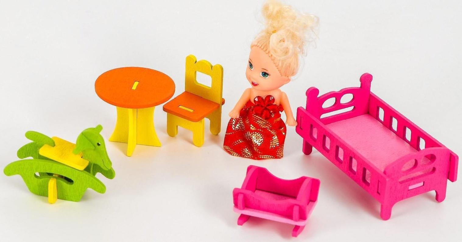 Мебель для кукол «Детская» + куколка в подарок