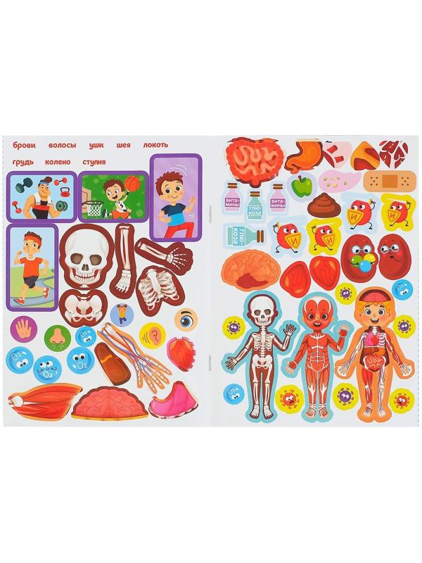 Наклейки «Как устроено моё тело», 16 стр.