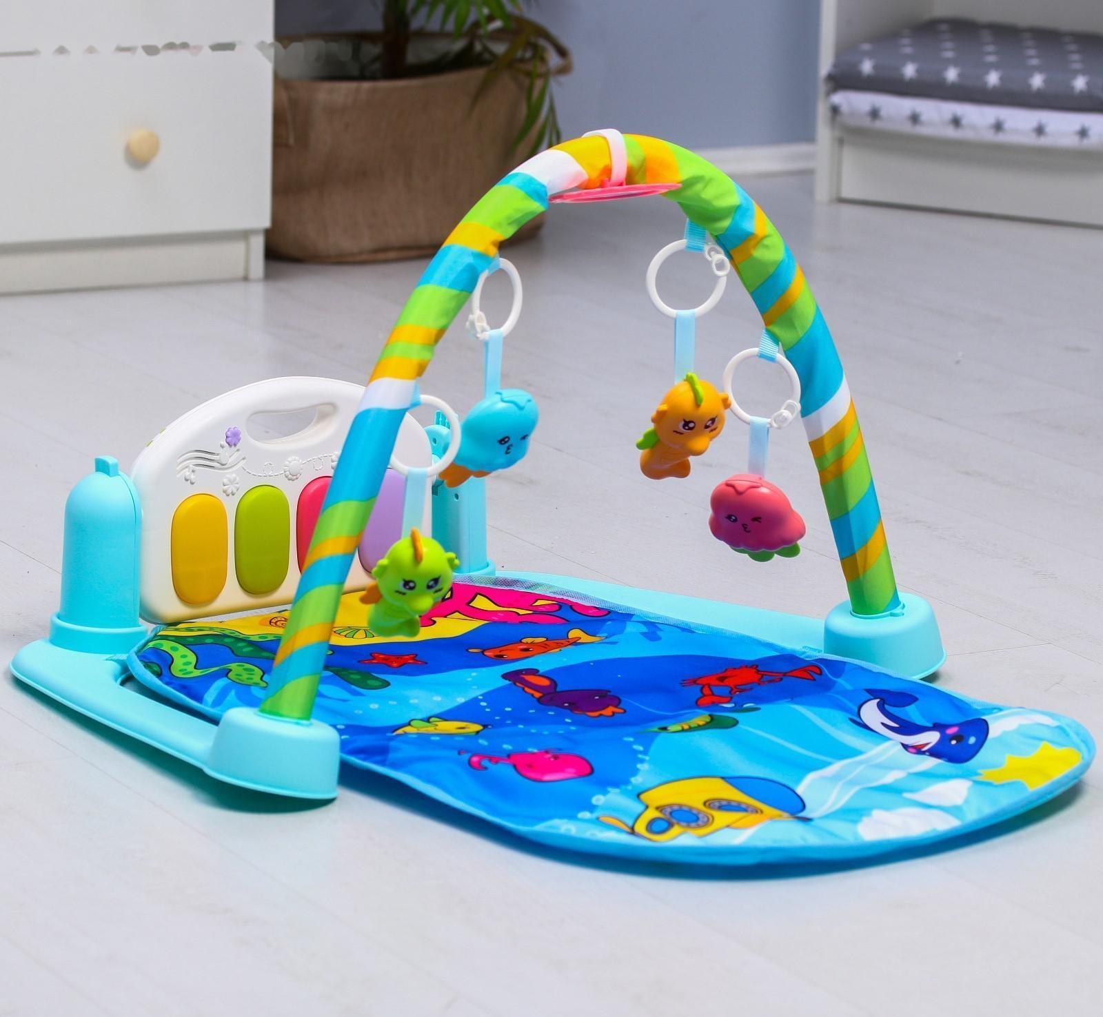 Коврик развивающий с дугой «Морские истории», пианино, зеркало, р-р 73х45х0,5 см.