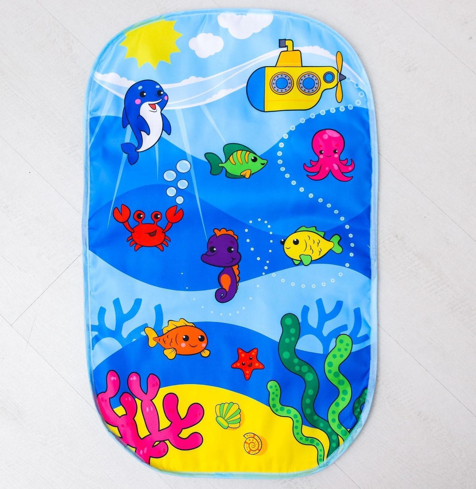 Коврик развивающий с дугой «Морские истории», пианино, зеркало, р-р 73х45х0,5 см.