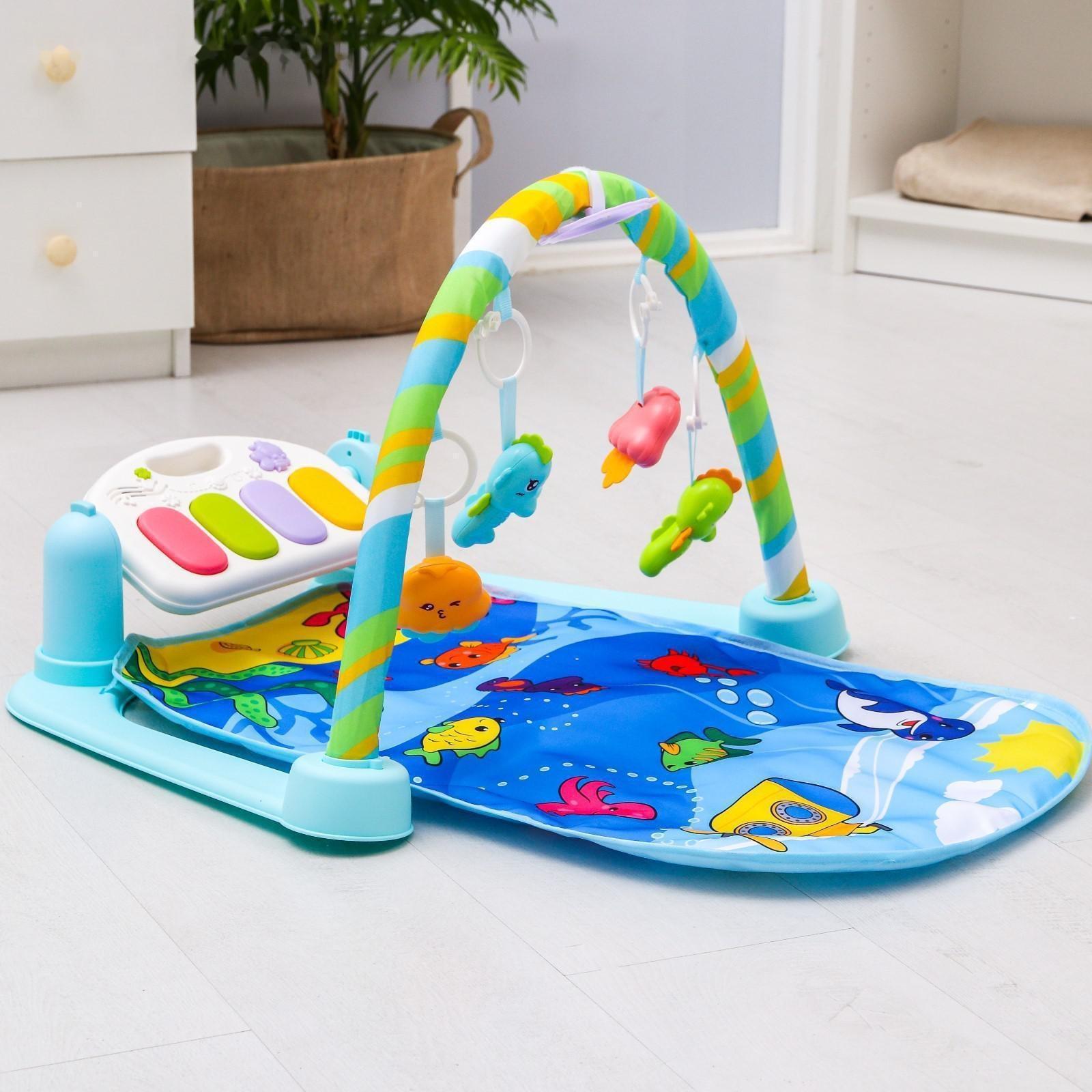 Коврик развивающий с дугой «Морские истории», пианино, зеркало, р-р 73х45х0,5 см.