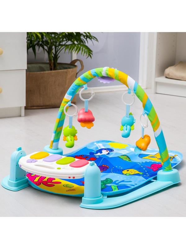 Коврик развивающий с дугой «Морские истории», пианино, зеркало, р-р 73х45х0,5 см.