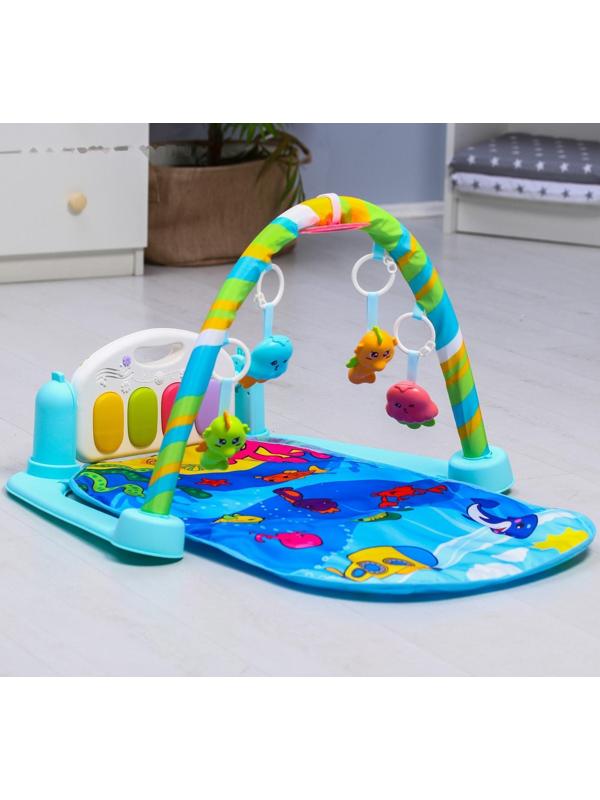 Коврик развивающий с дугой «Морские истории», пианино, зеркало, р-р 73х45х0,5 см.