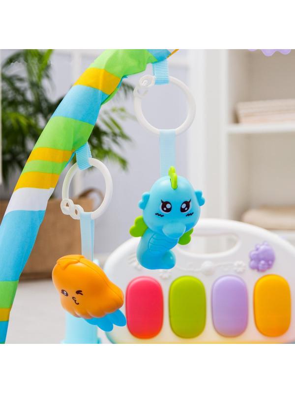 Коврик развивающий с дугой «Морские истории», пианино, зеркало, р-р 73х45х0,5 см.