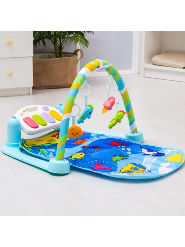 Коврик развивающий с дугой «Морские истории», пианино, зеркало, р-р 73х45х0,5 см.