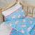 Постельное бельё для кукол «Единорожки на голубом», простынь, одеяло, подушка