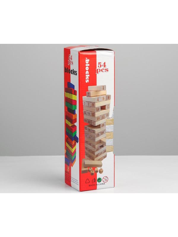 Головоломка дженга «Золото-серебро» 8×8×30 см