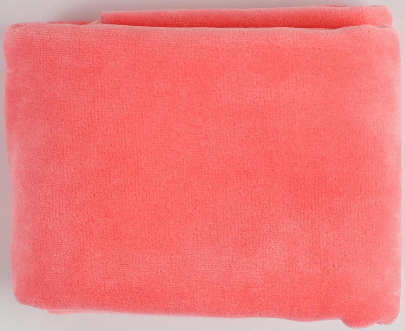 Отрез трикотажный для рукоделия, велюр, цвет розовый, 45 × 50 см