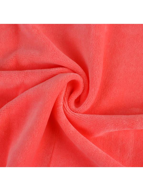 Отрез трикотажный для рукоделия, велюр, цвет розовый, 45 × 50 см