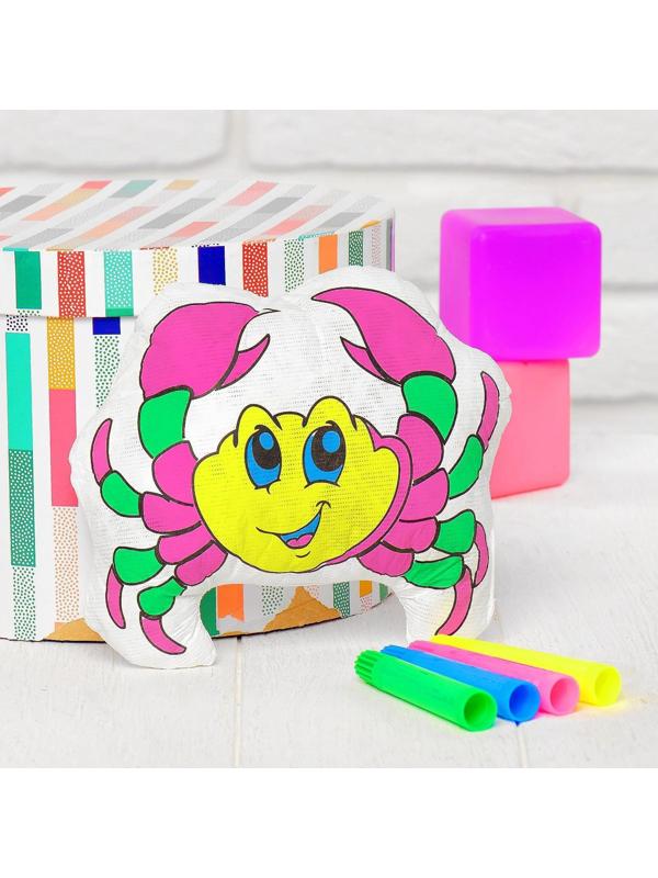 Игрушка-раскраска «Крабик» (без маркеров) в пакете