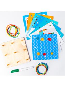 Геоборд + карточки «Пиши-стирай», Весёлого Нового года