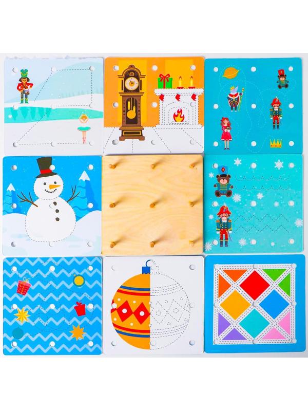 Геоборд + карточки «Пиши-стирай», Весёлого Нового года