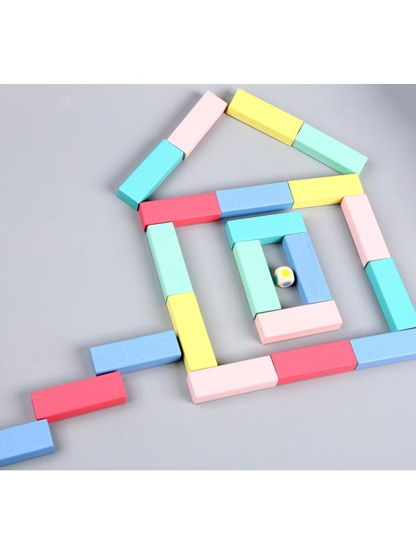 Игра настольная «Падающая башня цветная» 51 шт, 28,5х8,5х8 см