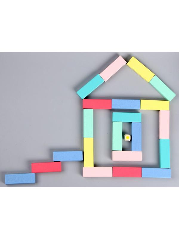 Игра настольная «Падающая башня цветная» 51 шт, 28,5х8,5х8 см