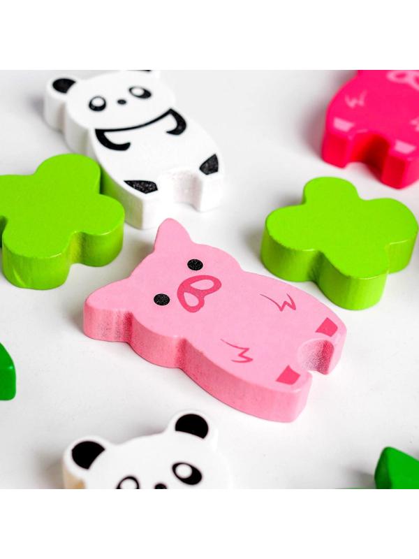 Развивающая игра балансир «Животные, растения и шарик» 12,5х7х3,5 см